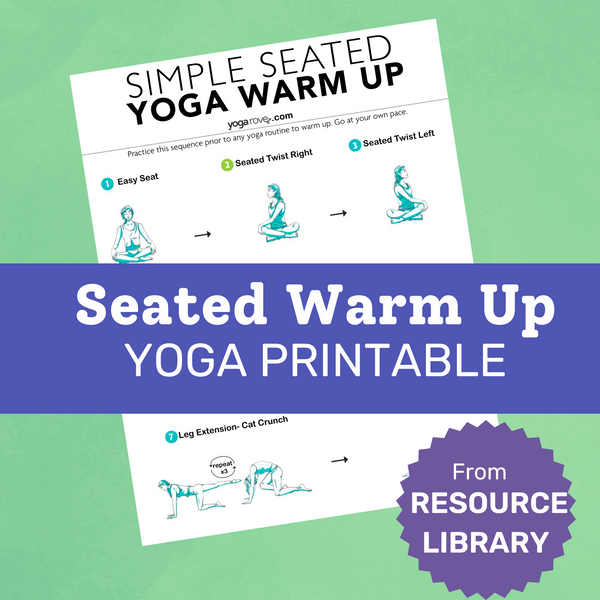 Seated Warm Up Yoga Printable