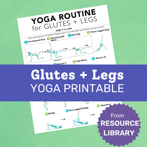Glutes + Legs Yoga Printable
