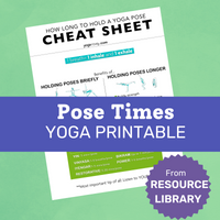 Pose Hold Times Yoga Printable