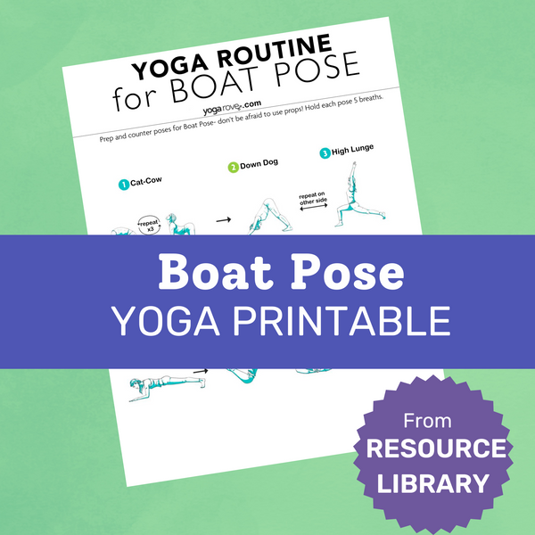 Boat Pose Yoga Printable