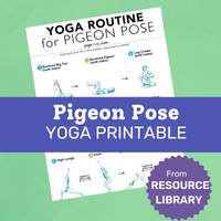 Pigeon Pose Yoga Printable